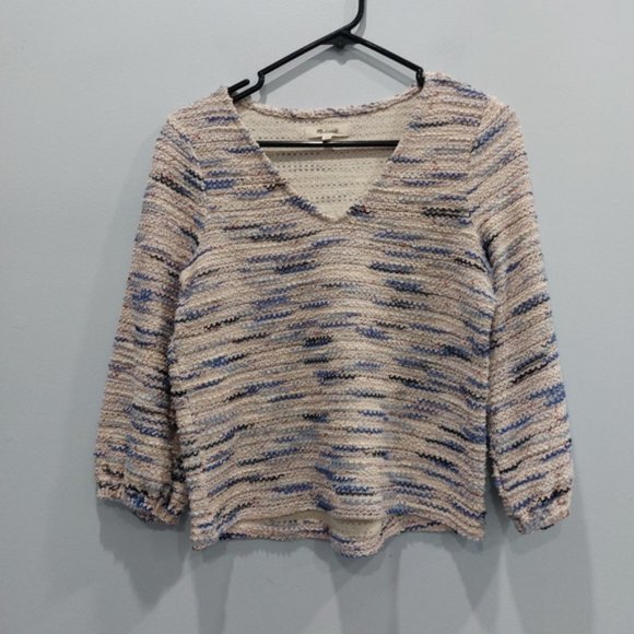 MADEWELL Rainbow Jacquard Full-Sleeve Top XS - Picture 2 of 8